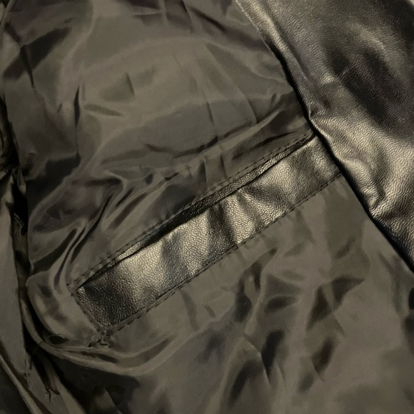 AOWOFS Vegan Leather Black Biker Punk Jacket NOWT - Picture 8 of 9